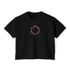 Love Songs Boxy Tee — 'Love songs say what hearts can't' Piano Graphic