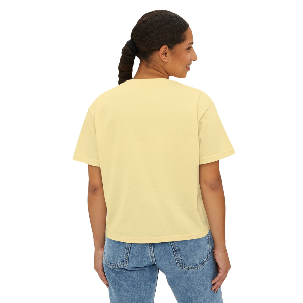 Love Songs Boxy Tee — 'Love songs say what hearts can't' Piano Graphic